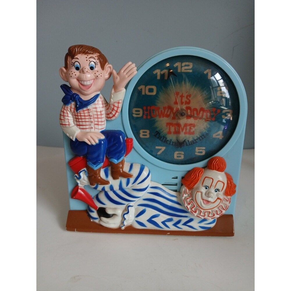 Janex Vintage 1974 Talking Alarm Clock Howdy Doody Untested As-Is